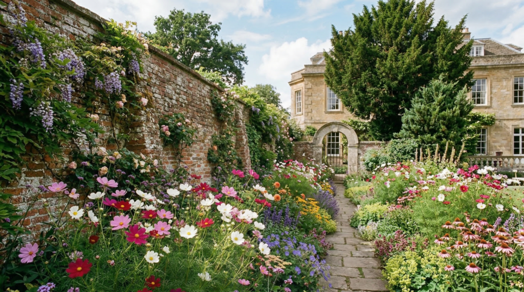 Cosmos in a Georgian Garden