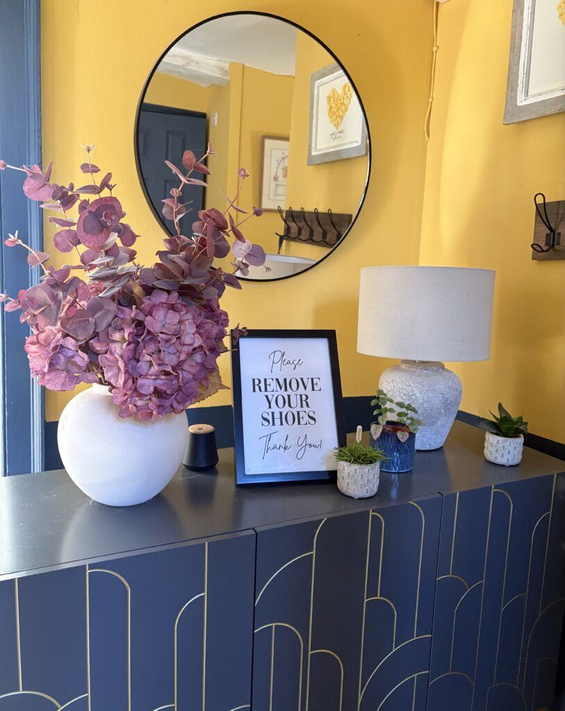 Sideboard in entrance hallway